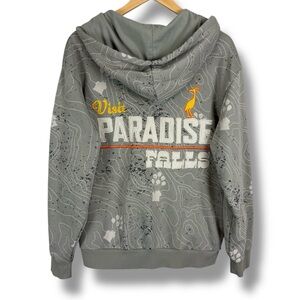 Disney Pixar UP Visit Paradise Falls Hoodie Sweatshirt M Wilderness Explorer